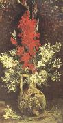 Vincent Van Gogh Vase wtih Gladioli and Carnations (nn04) oil painting artist
